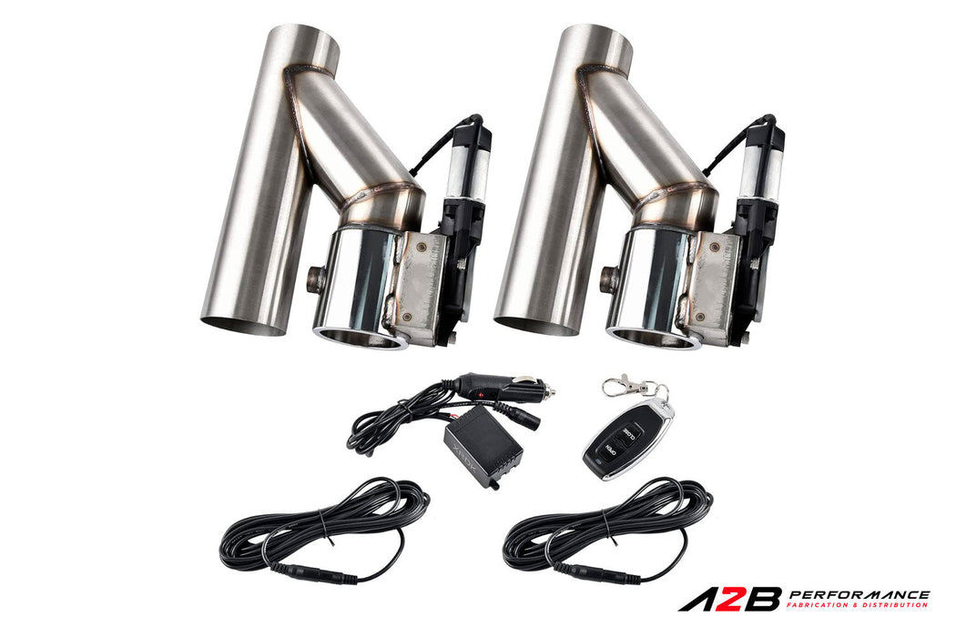 Electric exhaust Cutout Valve Kit | Double 3" DIA
