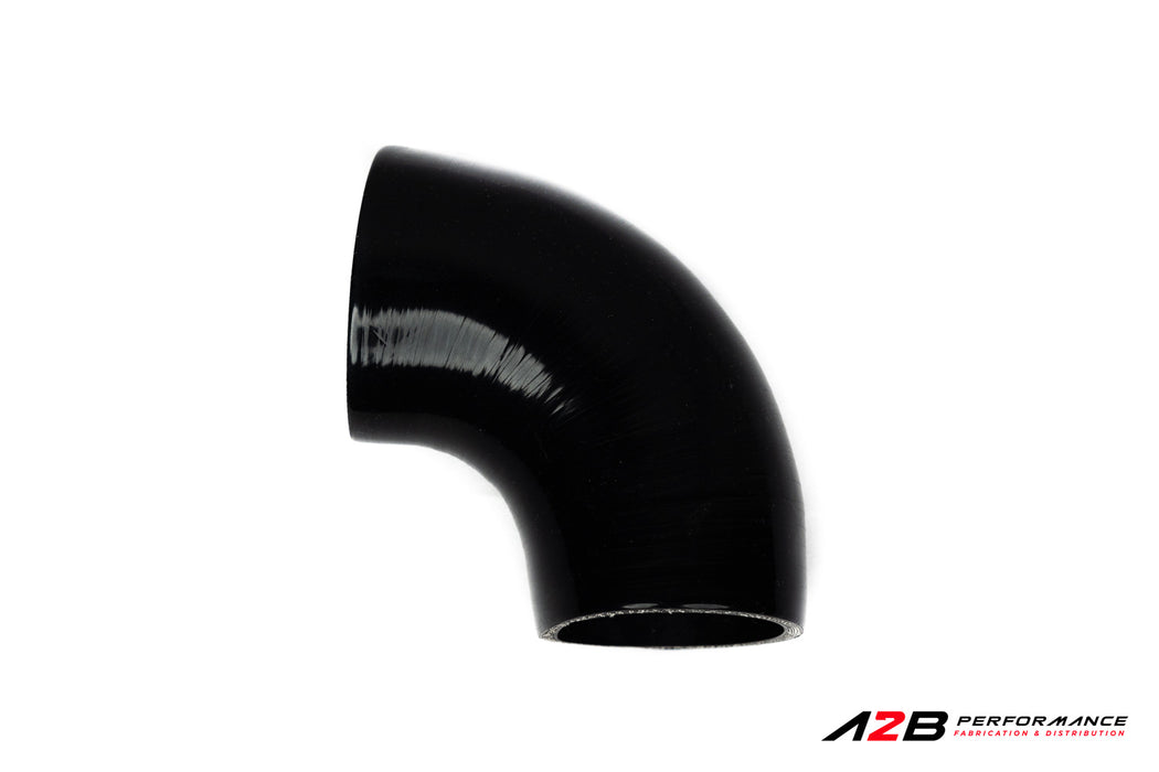 Silicone hose Coupler Black reinforced Elbow 90D - 4"
