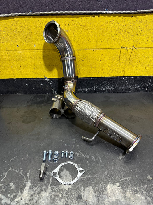 Full One Piece Downpipe Hyundai Santa Fe 2021-2023/ Santa Cruz 2.5 Turbo 2022+ (Converter + Flextube)
