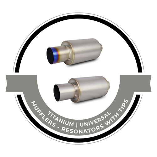 Titanium | Universal Mufflers with Exhaust Tip