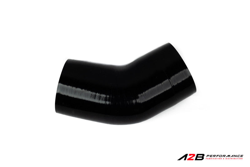 Silicone hose Coupler Black reinforced Elbow 45D - 3"