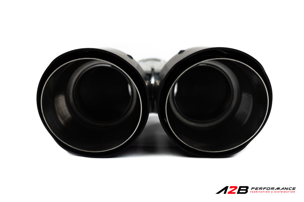 Exhaust Tips | Double Mat Carbon Angle Cut 2.5"ID 2x 4''OUT