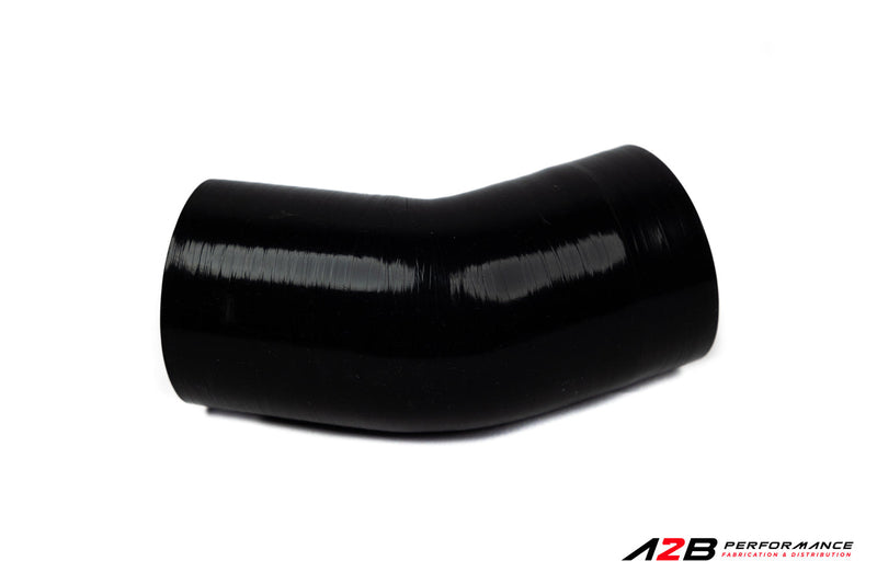 Silicone hose Coupler Black reinforced Elbow 45D - 3"