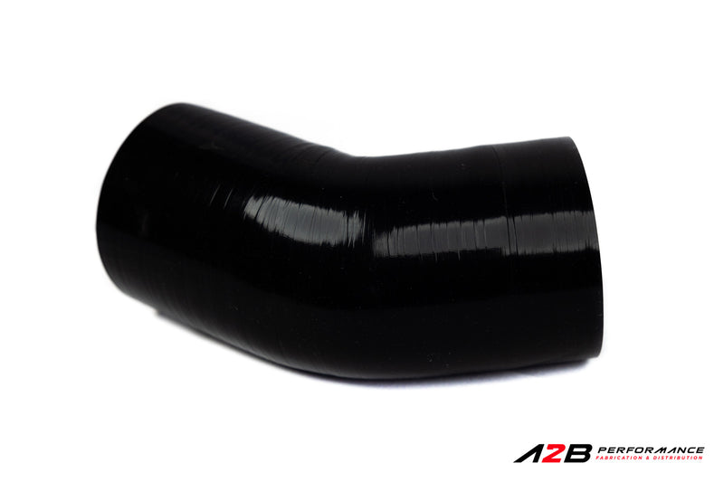 Silicone hose Coupler Black reinforced Elbow 45D - 1.5"