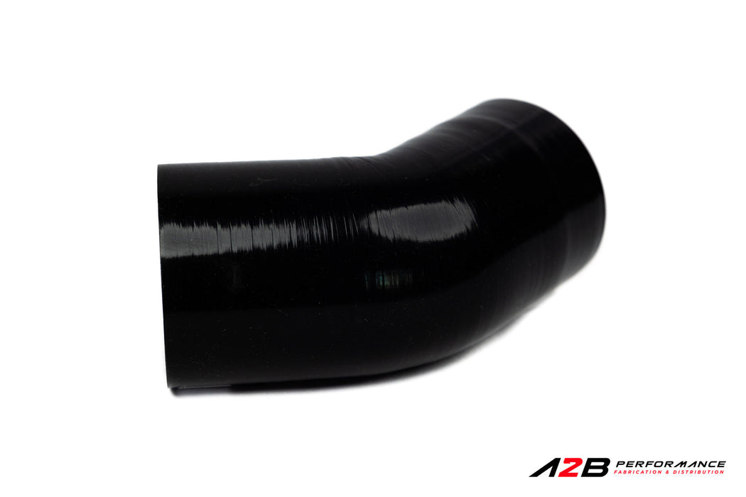 Silicone hose Coupler Black reinforced Elbow 45D - 3"