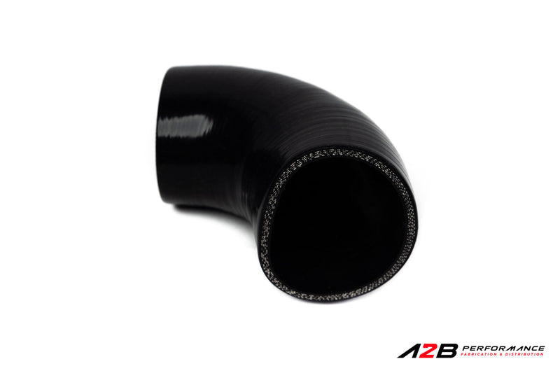Silicone hose Coupler Black reinforced Elbow 90D - 3"