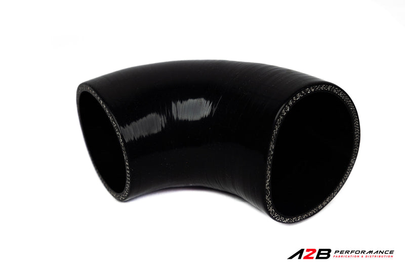 Silicone hose Coupler Black reinforced Elbow 90D - 3"