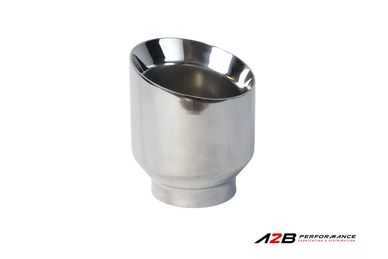 Exhaust Tips | Single Chrome Dual wall Angle Cut 3"ID 4.5'' OUT