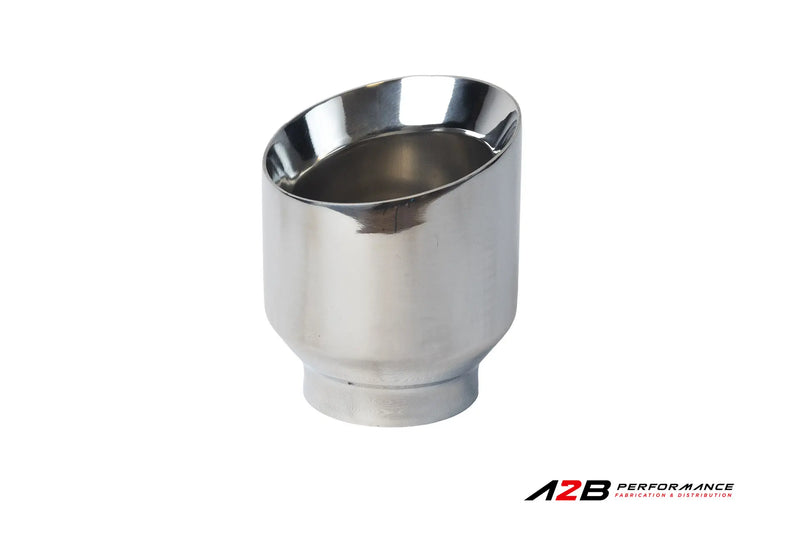 Exhaust Tips | Single Chrome Dual wall Angle Cut 3"ID 4.5'' OUT