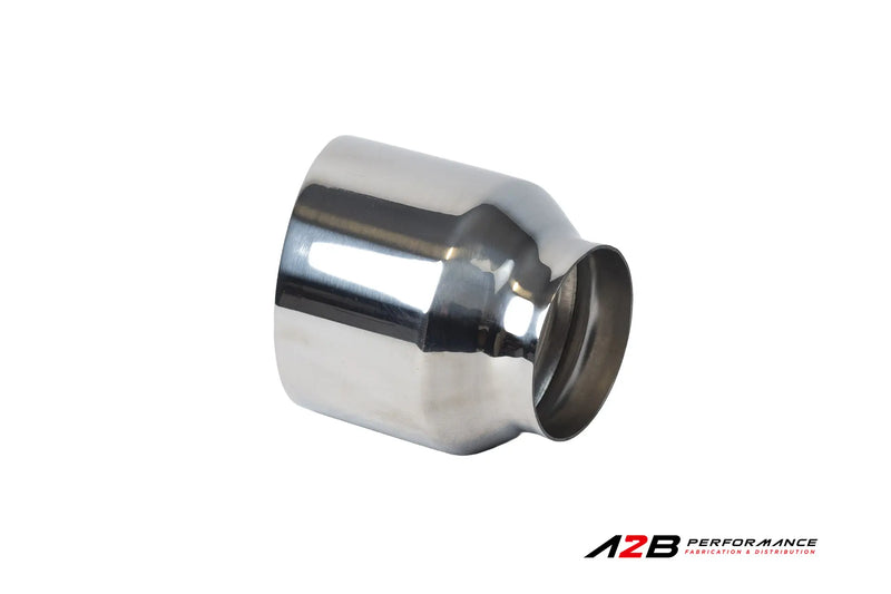 Exhaust Tips | Single Chrome Dual wall Angle Cut 3"ID 4.5'' OUT