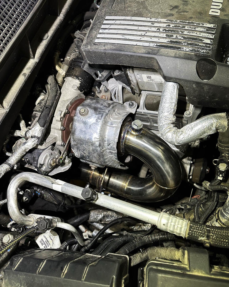 Stainless 304 Downpipe Delete kit 3''or 3.5'' GM Sierra - Silverado | Duramax LM2 3.0L Diesel 2020-2022