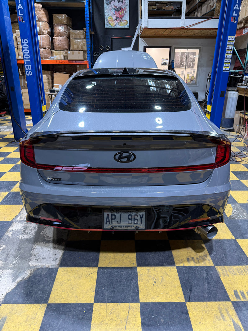 Hyundai Sonata N Line 20-2023 | ''FLAME THROWER'' Stainless 304 SINGLE EXIT Axelback kit