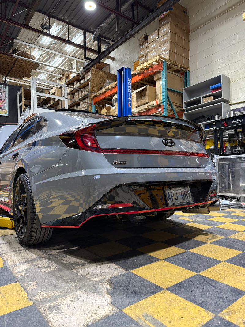 Hyundai Sonata N Line 20-2023 | ''FLAME THROWER'' Stainless 304 SINGLE EXIT Axelback kit