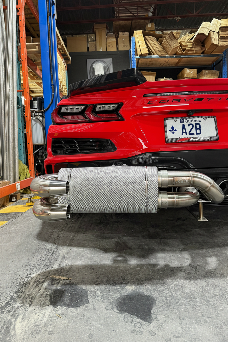 Décibel Killer Chevrolet Corvette C8 Z06 | Bolt On Resonated Turn Down Exhaust Tips
