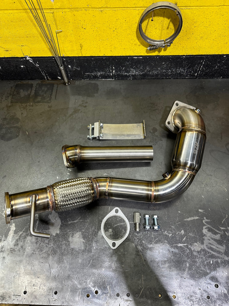 Full One Piece Downpipe Hyundai Santa Fe 2.0T 2016-2019 (Converter + Flextube)