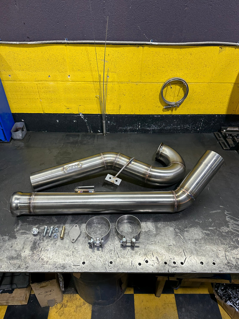 Stainless 304 Downpipe Delete kit 3''or 3.5'' GM Sierra - Silverado | Duramax LM2 3.0L Diesel 2020-2022