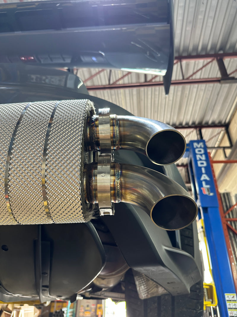 Porsche 992 GT3 / GT3 RS | Bolt On Resonated Turn Down Exhaust Tips (DB Killer)