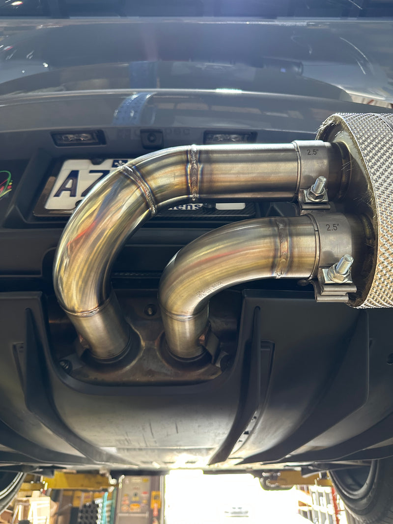 Porsche 992 GT3 / GT3 RS | Bolt On Resonated Turn Down Exhaust Tips (DB Killer)