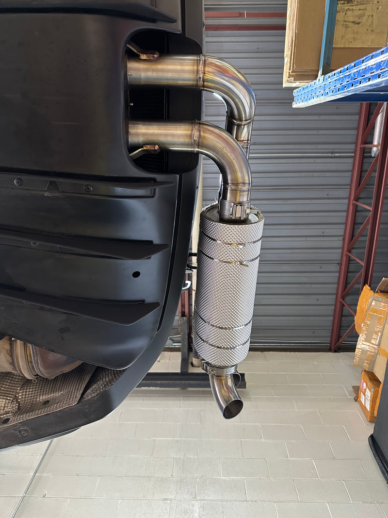 Porsche 992 GT3 / GT3 RS | Bolt On Resonated Turn Down Exhaust Tips (DB Killer)