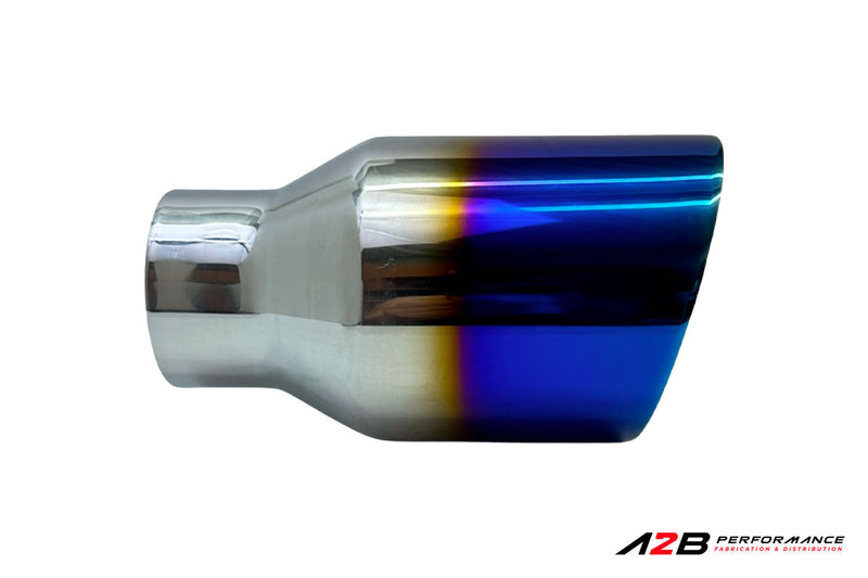 Exhaust Tips | Single NéoChrome Dual Wall Angle Cut 3"ID 4'' OUT