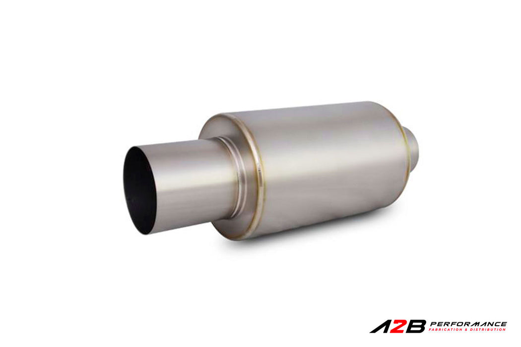 Titanium Universal mufflers with tip - 3.5" ID-Tip 4" | Natural TI finish on tip