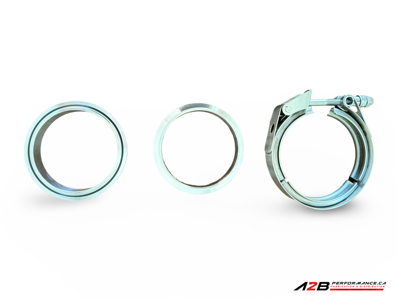 Aluminum V-Band Flanges Assembly with rubber O-ring| Dia. : 4"