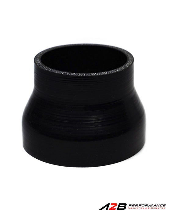 Silicone hose Coupler Black reinforced Reducer  - 3" @ 3.5"
