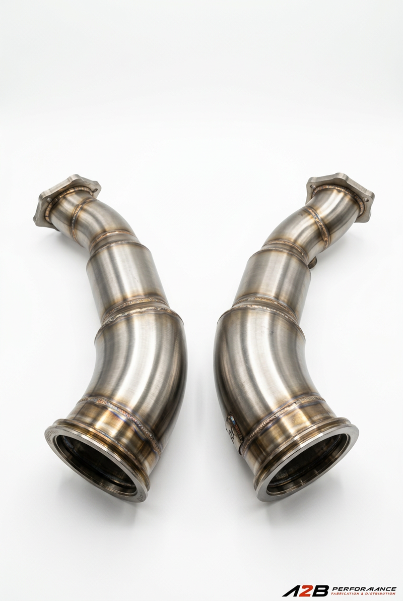 Downpipes Audi SQ7 SQ8 RSQ8, vue inversée, Photo A2B