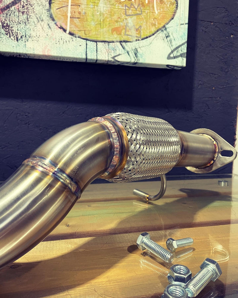 Full One Piece Downpipe Elantra N line 2021+ (Converter + Flextube)