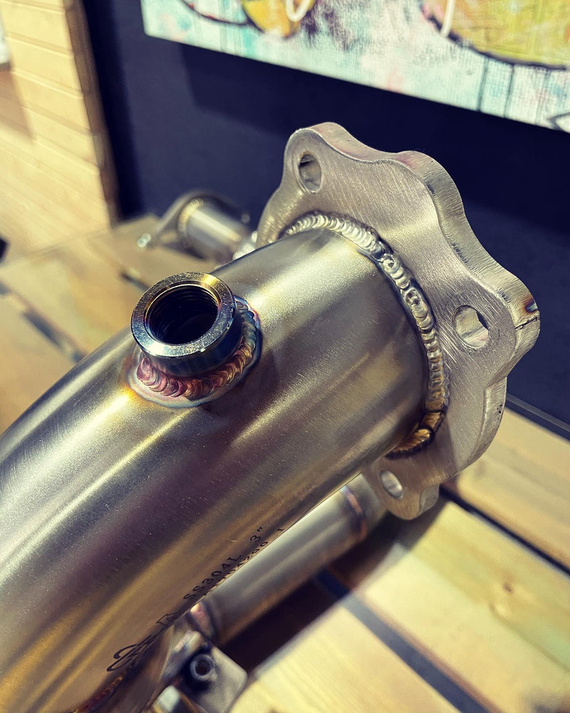 Full One Piece Downpipe Elantra N line 2021+ (Converter + Flextube)