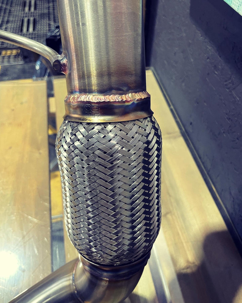 Full One Piece Downpipe Elantra N line 2021+ (Converter + Flextube)