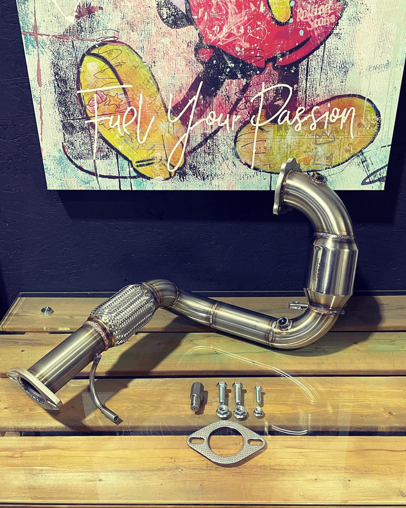 Full One Piece Downpipe Elantra N line 2021+ (Converter + Flextube)